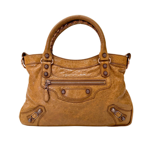 The First Caramel Leather Bag