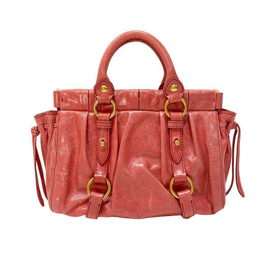 Vitello Mini Pink Leather Two Way Bag