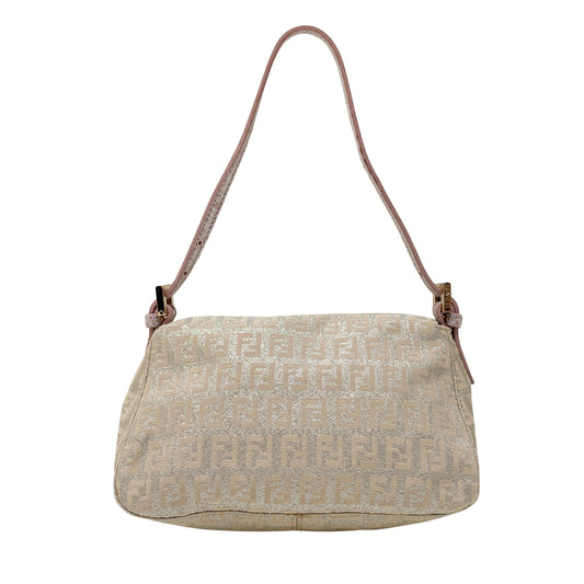 Zuchinno Mini Mamma Baguette Pink Canvas Shoulder Bag