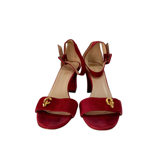 Red Suede Size 37 Strap Heels