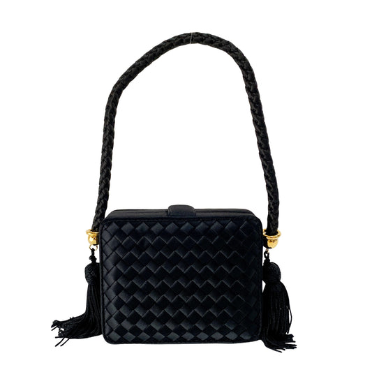 Intrecciatto Black Satin with Tassels