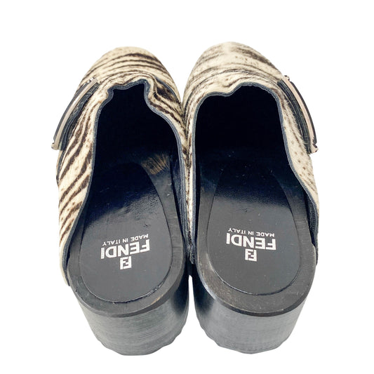 Haircalf Jungle - Animal Print Pony Hair Mule Sandals