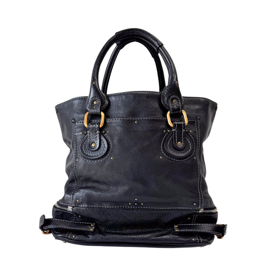 Paddington Black Leather Shoulder Bag