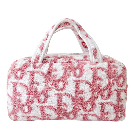 Trotter Pink Terry Cloth Towel Handbag