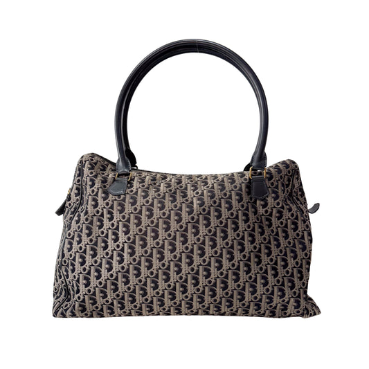 Boston Trotter Black Oblique Canvas Bag