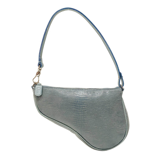 Saddle Blue Lizard Bag