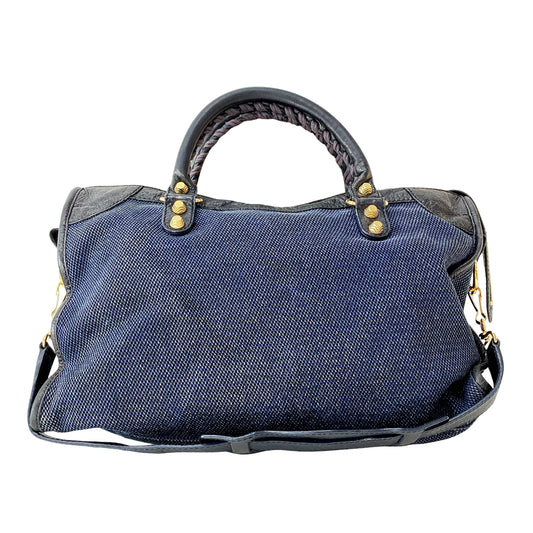 The City Navy Denim Bag