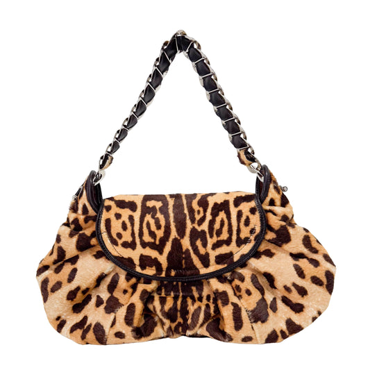 Leopard Print Jazzclub Shoulder Bag w/ Pouch