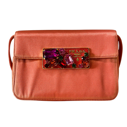 Bijou Pink Satin Crossbody Bag