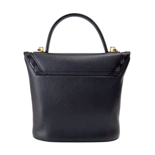 Black Leather Two-Way Shoulder Bag