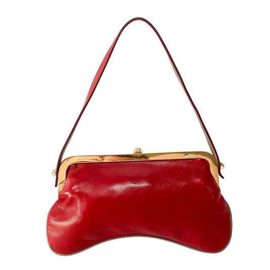 Archive Red Leather Mini Shoulder Bag