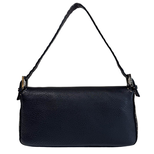 Baguette Selleria Black Leather Shoulder Bag