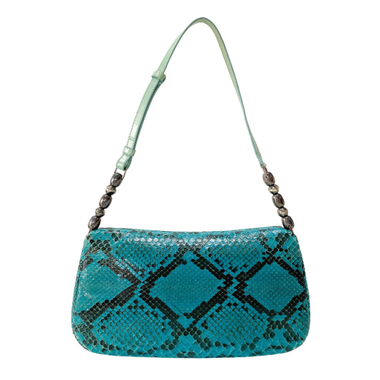 Malice Pearl Blue Leather Shoulder Bag