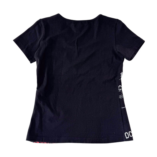 J'Adore Size 10 Dior Black Punk Cotton T-Shirt