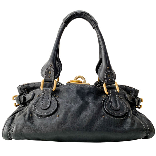 Paddington Black Leather Shoulder Bag