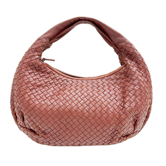 Veneta Intrecciato Brown Leather Shoulder Bag