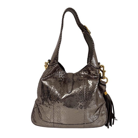 New Jackie Gold Leather Shoulder Bag