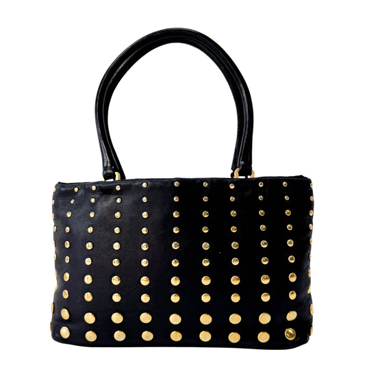 Gold Studs Mini Leather Bag