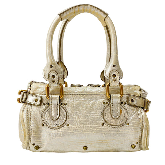 Paddington Mini Gold Leather Shoulder Bag
