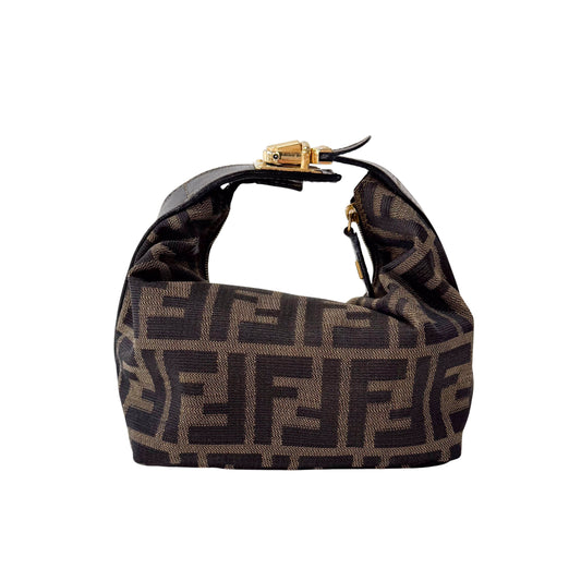 Zucca Mini Brown Canvas Pouch