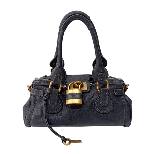 Paddington Charcoal Grey Leather Shoulder Bag