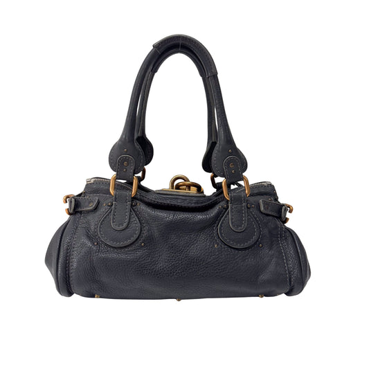 Paddington Charcoal Grey Leather Shoulder Bag