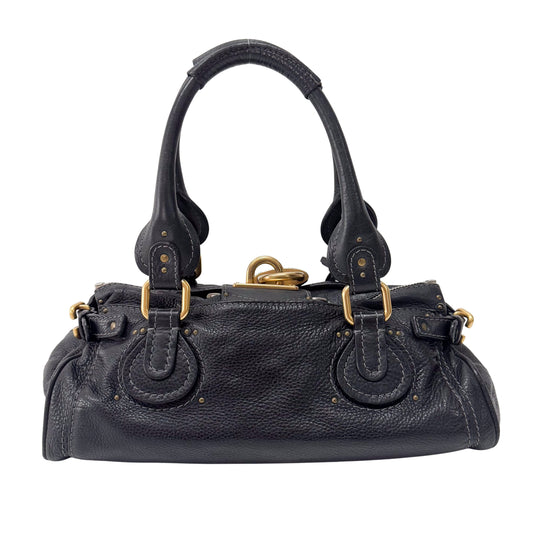 Paddington Black Leather Shoulder Bag