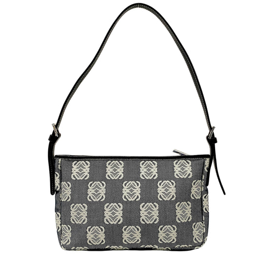 Anagram Navy Canvas Pouch