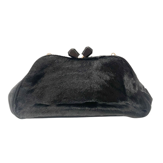 Black Pony Hair Shoulder Bag