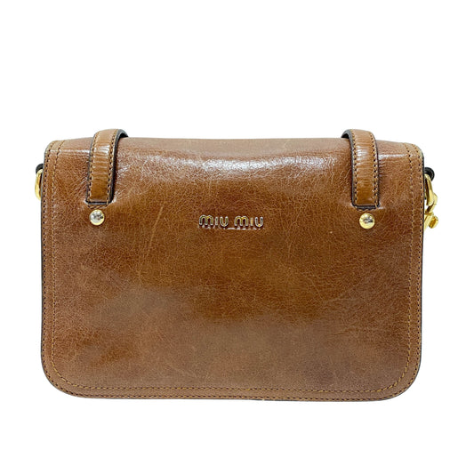 Vitello Sunshine Brown Leather Shoulder Bag