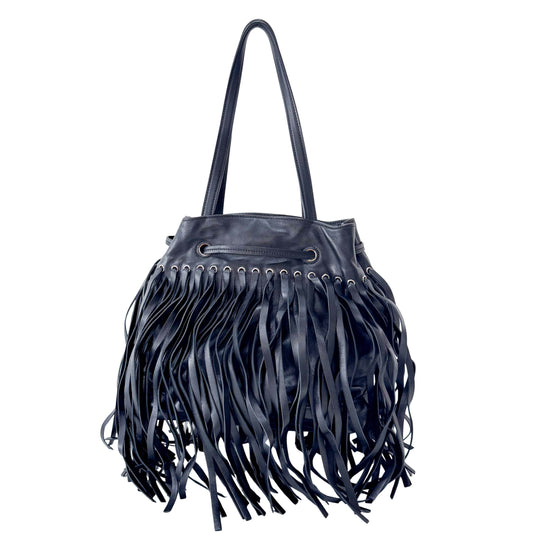 Black Leather Shoulder Bag