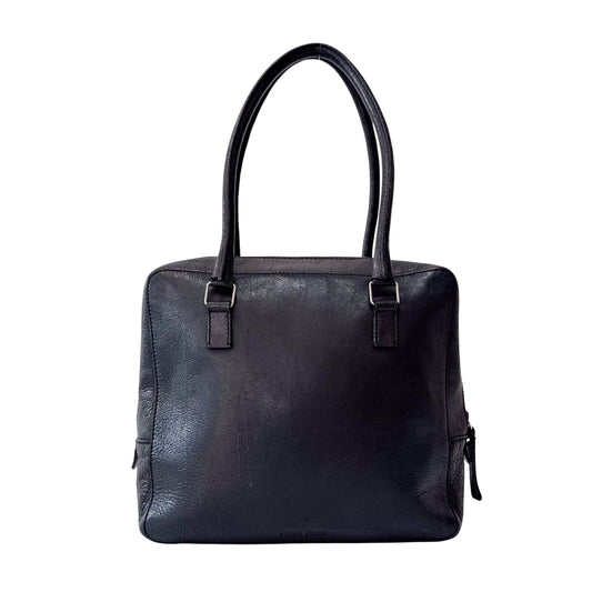 Archive Black Leather Shoulder Bag