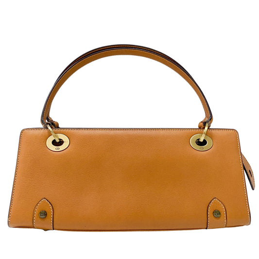 Brown Leather Charm Shoulder Bag