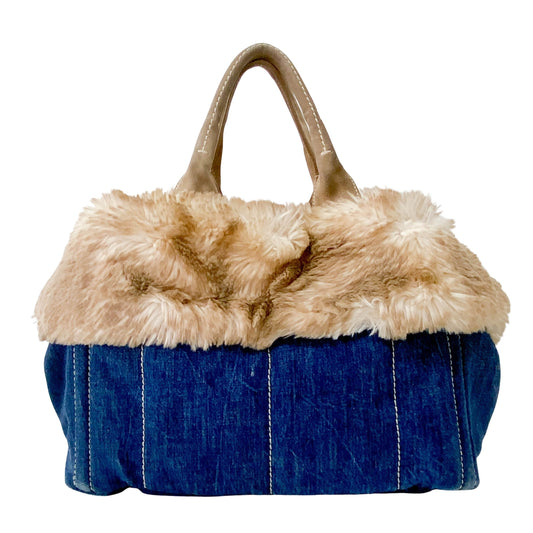 Canapa Fur and Denim Bag