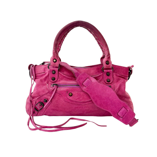 The First Pink Leather Bag