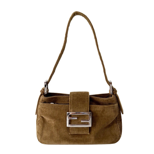 Corduroy Brown Shoulder Bag