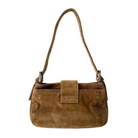 Corduroy Brown Shoulder Bag