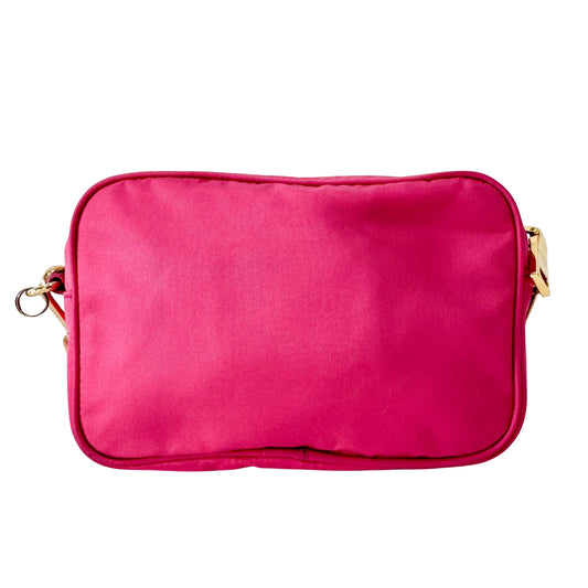 Tessuto Pietre Mini Pink Nylon Crossbody Bag