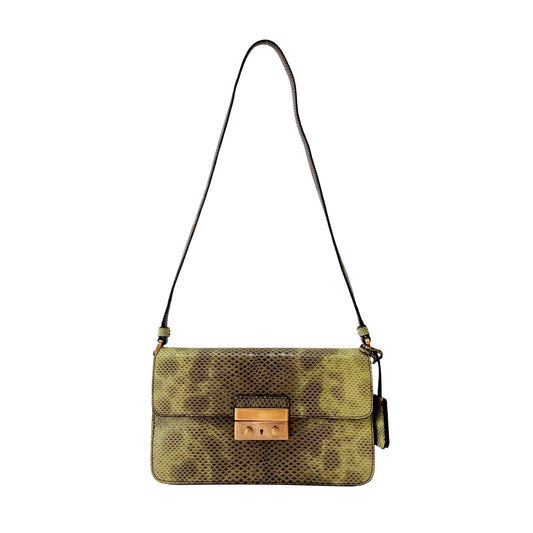 Green Leather Mini Shoulder Bag