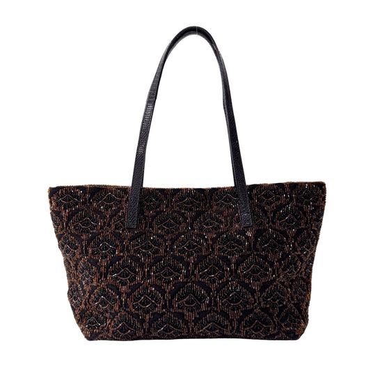 Brown Beads Tote Bag