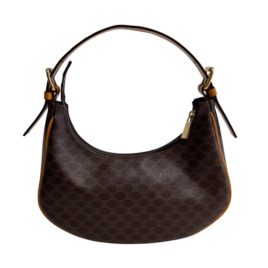 Vintage Ava Brown Macadam Triomphe Hobo Shoulder Bag