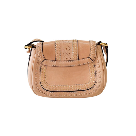 Calfskin Small Snaffle Bit Shoulder Beige