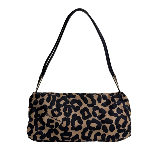 Vintage Leopard Canvas Shoulder Bag