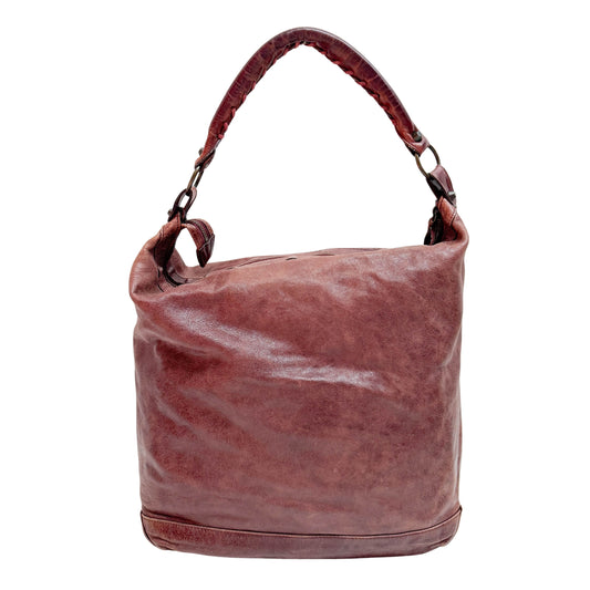 The Day Brown Calfskin Leather Hobo Bag