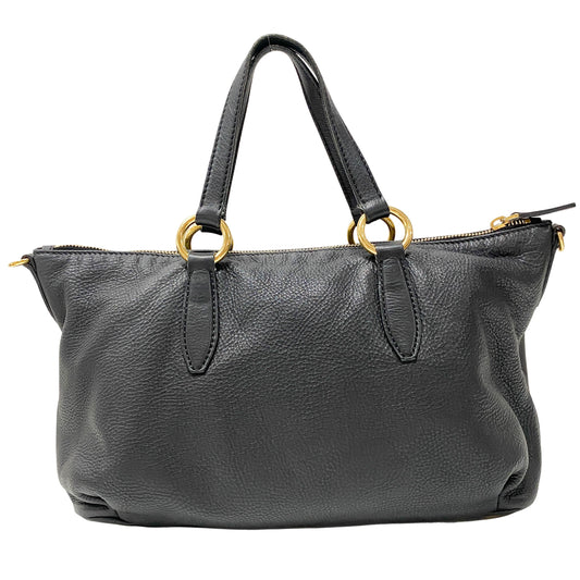 Archive Black Leather Shoulder Bag