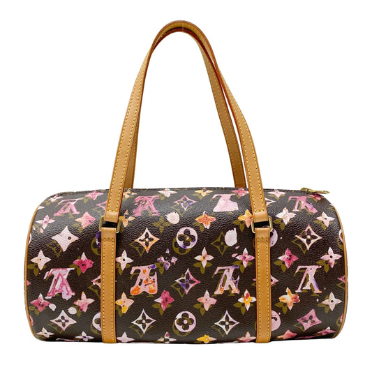 Papillon Watercolour Monogram Brown Canvas Shoulder Bag