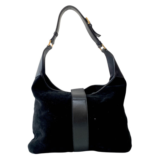 Black Suede Shoulder Bag