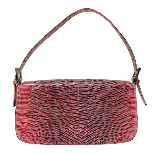 Baguette Pink Leather Shoulder Bag