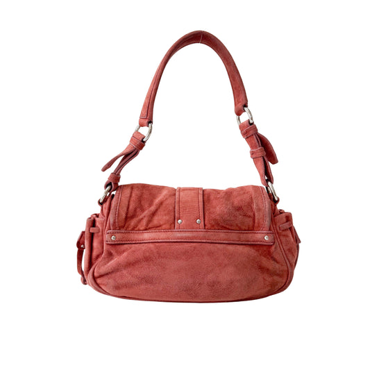 Archive Pink Suede Shoulder Bag