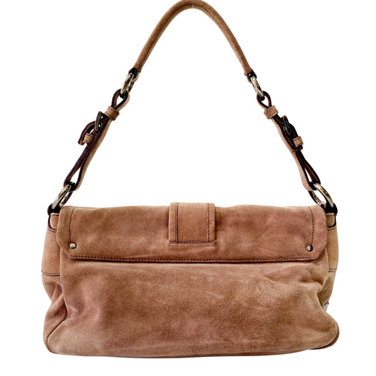 Brown Suede Shoulder Bag